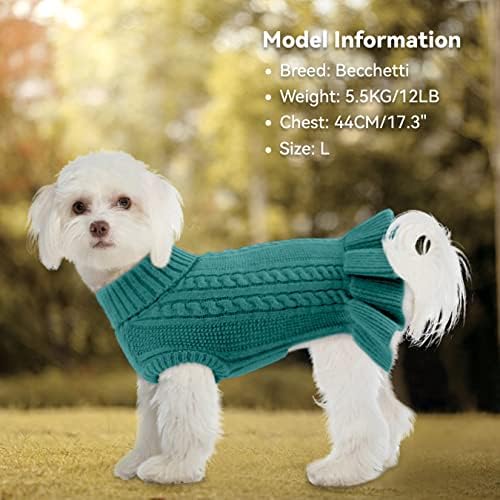 ALAGIRLS Класически Трикотажный Пуловер За Кучета От Гъсто Руно, Дышащее Рокля За кучета със Средни размери, Грозен Коледен