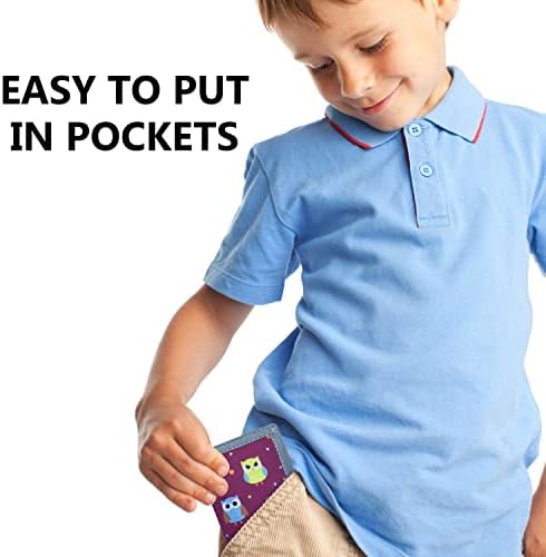 Детски Платно портфейл sundee RFID с три гънки / Тънък Cartoony чантата си, с каишка за ключодържател-Owl