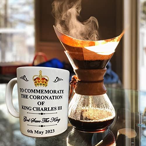 Коронационная Чаша, Сувенири За Коронацията на крал Чарлз III, Чаша крал Карл III 350 мл, Керамични Чаши за Кафе, Коронацията на 2023 г. Карл