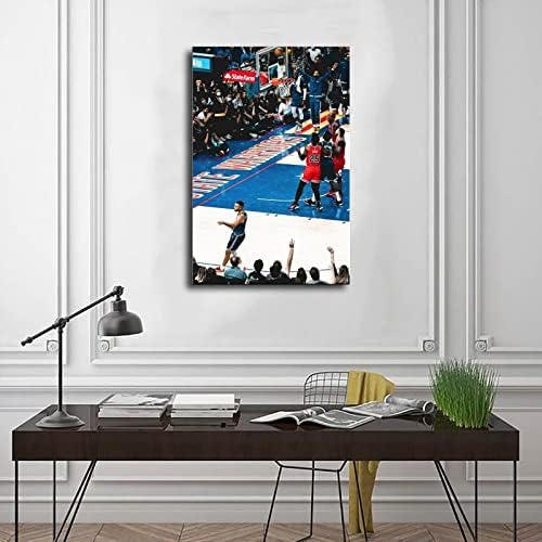 KAMUFF Плакат Баскетболист За Стени, Платно, Баскетболно Стена, Художествена Печат, Плакати С Подпис Цитати За Момчета, Рамка за Спални,