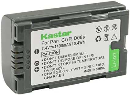 Kastar 1-Pack Смяна на батерията CGR-D08 за фотоапарат Panasonic PV-DV400, PV-DV400K, PV-DV401, PV-DV402, PV-DV600, PV-DV600K, PV-DV601,