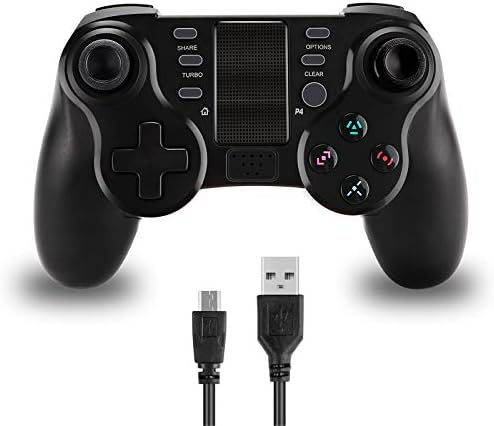 Контролер Linkstyle PS4, Безжичен контролер за PS4/Pro/Slim/PC на Windows с дистанционно управление Dual Shock 4 Gamepad със сензорен панел,