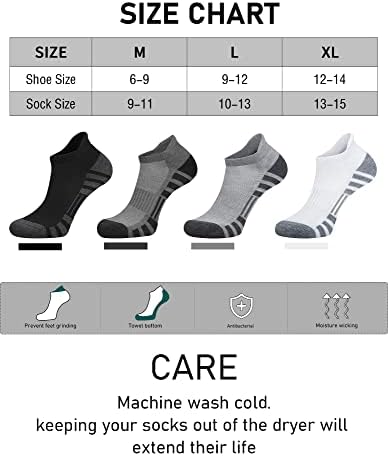 Спортни чорапи за джогинг глезените Airacker, Меки Дишащи Спортни Чорапи с дълбоко деколте за мъже и Жени (6 двойки)