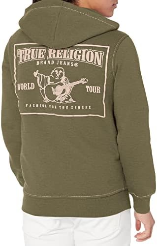 Мъжки hoody True Religion с голям тениска с цип