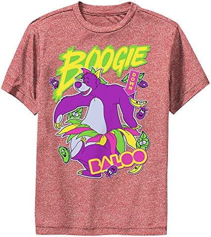 Тениска с къс ръкав за момчета Дисни Джунглата Книга, Boogie Baloo Sticker Sg-Dsjb023msc