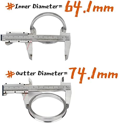 Центрические пръстени на главината Laicarvor от алуминиева сплав 74,1 - 64,1 OD = 74,1 mm ID = 64,1 мм Броя (4)