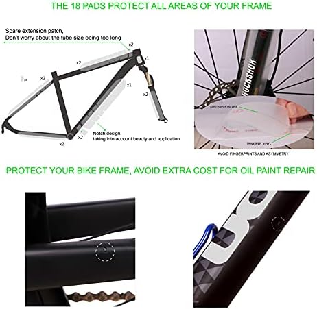 Защитни стикери за велосипед WEI-PASTER - Защитна лента за рамки на велосипеди, предпазва мотора от драскотини и вдлъбнатини,