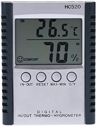 XJJZS LCD Цифров Термометър за стая/улица, Влагомер за Измерване на температура и Влажност на въздуха, Цифров Дисплей на