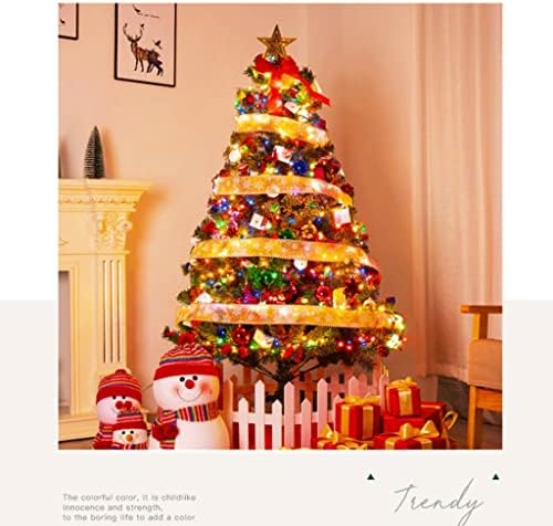 Коледна Изкуствена елха INDYAH, Коледна Бор, с led лампи, Декорация за коледни топки, Изключително подходяща за празнична украса