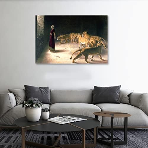 Стенен Художествени Плакати Gufro Даниил в рова на Лъвовете (Отговор Даниил на царя), Художествени Плакати на платното за Хол,