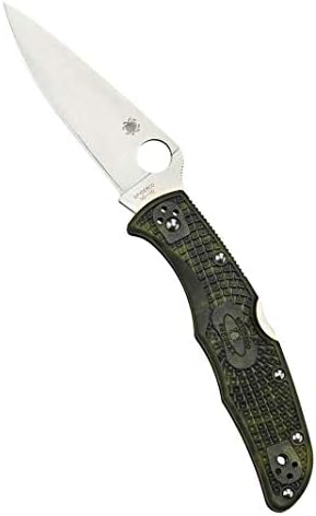 Лесен корпоративна нож Spyderco Endura 4, с острие от стомана VG-10 3,80 инча и дръжка Zome Green до frn - PlainEdge - C10ZFPGR