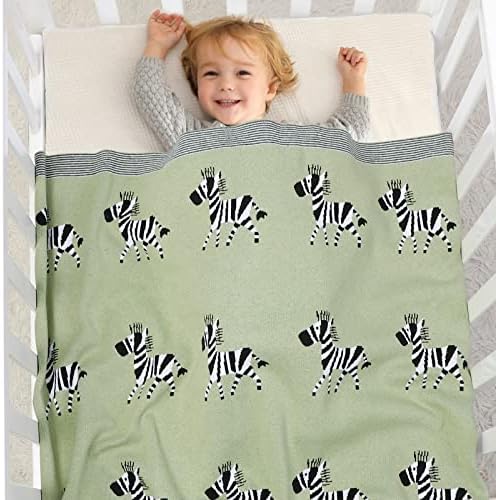 Бебешки одеала mimixiong от чист памук, Меки Детски Пеленальное Одеяло за Новородени със Сладък Зеброй Размер 30 x