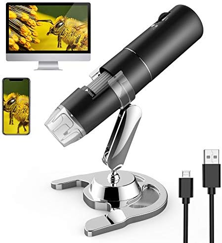 Безжичен Дигитален Микроскоп с увеличение от 50 до 1000 пъти Ръчно USB-електронен Ендоскоп-Лупа с 8 Регулируеми светодиодни лампи 1080P
