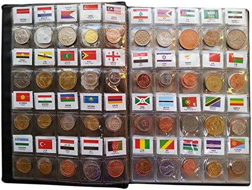 Комплект за Събиране на монети Starter Kit Монети 180 страни/ Оригинални Автентични/Монети свят с Кожена Коллекционным Албум,