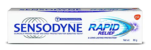 Sensodyne Чувствителна паста за зъби Rapid Relief - 80 грама в опаковка от 2 броя