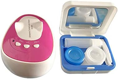 Global-Стоматологичен Мини-Ултразвукова Комплект за почистване на контактни лещи Daily Care Fast Cleaning New CE-3200 (Розов)