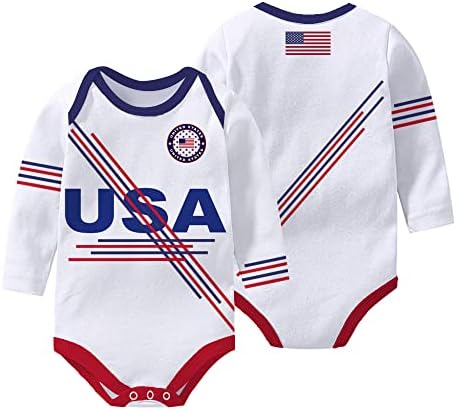 Dizi Team USA световното Първенство по футбол сред спортисти в Съединените Щати Комплект от Джърси За новородени Боди за момчета