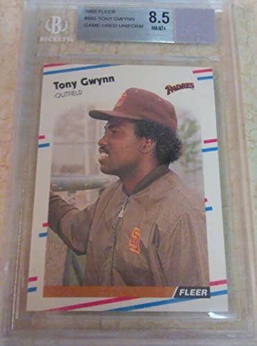 Тони Gwynn Сан Диего Падрес 1988 Fleer БГД 8.5 Използвана Майк за игри - MLB Използвани тениски за игри