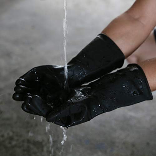 Химически Устойчиви Ръкавици, Непромокаеми Гумени Ръкавици За Многократна Употреба За Почистване 1 Чифт