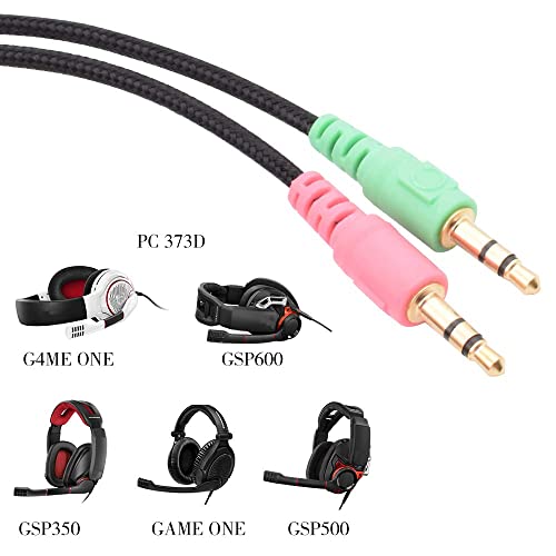 Сменяеми кабела Koffmon GSP500 за КОМПЮТРИ, съвместими с игри слушалки Sennheiser Game и Zero (G4ME Zero), Game ONE (G4ME ONE), GSP