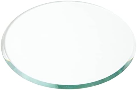 Кръгло прозрачно стъкло Plymor 3 мм, с наклонена повърхност, 4 инча x 4 инча (опаковка от 3 броя)