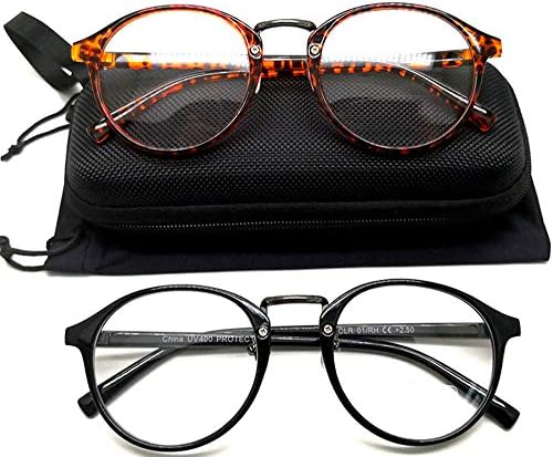 Бифокални Очила за четене, Ридеры за мъже и жени (2 опаковки), Прозрачни Лещи с Метална приставка за нос
