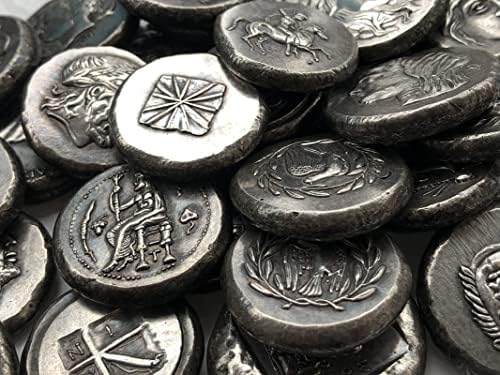 Гръцките Монети, Месинг Със Сребърно Покритие Старинни Занаяти Чуждестранни Възпоменателни Монети Неправилен Размер Тип 43