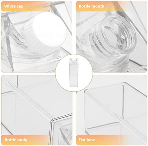 UPKOCH Стъклени Бутилки за вода Стъклена Кана за сметана 2 БР Прозрачна кутия за мляко пластмасова кутия за мляко пластмасови млечни празни
