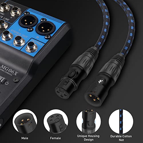 Аудио кабел DREMAKE XLR за микрофон 25 Метра, кабел, XLR 3-Пинов конектор за свързване на микрофон в ракита оплетке за жив звук и