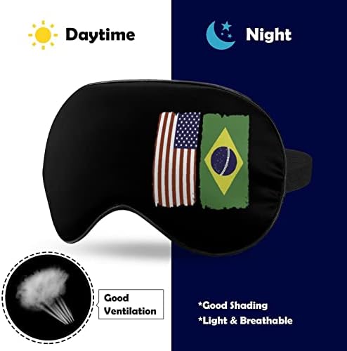 Американско-Бразилският Маска За Сън Със Завързани Очи, Красиви Сенки За очи, Забавен Нощен Калъф за носене с Регулируема Каишка
