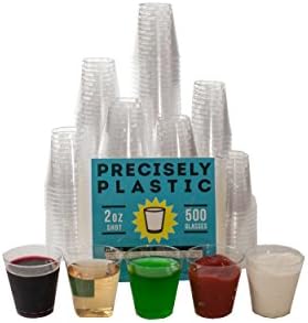 500 Питиета Премиум-клас, 2 мл, Прозрачни Пластмасови чаши за Еднократна употреба, Идеален съд за приготвяне на желе, Подправки, Вкус, Сос,