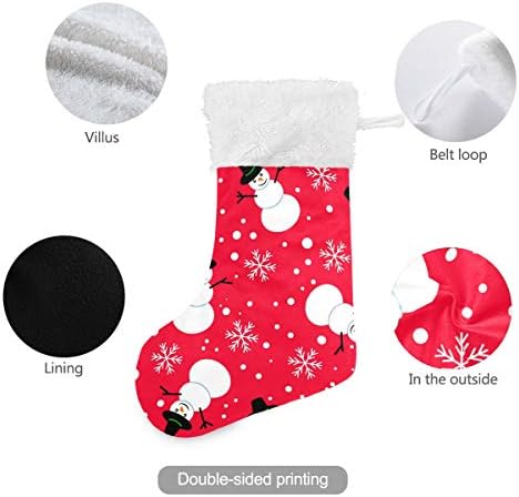 Коледни Чорапи ALAZA, Коледа, Снежен човек, Снежинки, Класически Персонализирани Големи Чулочные Украса за Семейни Тържества,