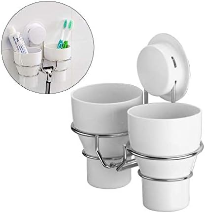 Креативен поставка за Чаши за миене на зъбите TFIIEXFL - BathroomDouble поставка за Чаши за четка За зъби Държач за четка за зъби, Монтиране