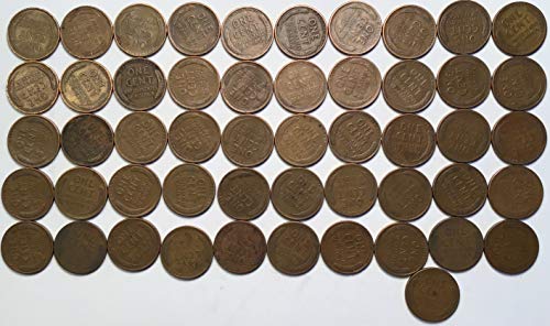 1946 D Линкълн Пшеничен Цент, Пени Ролка 50 Монети Вдигна Глоба