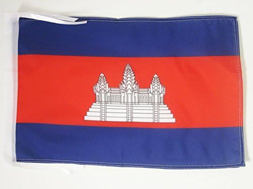 Флаг AZ Флаг Камбоджа 18 x 12 Кабели - Малки камбоджийские знамена 30 x 45 см - Банер 18x12 инча