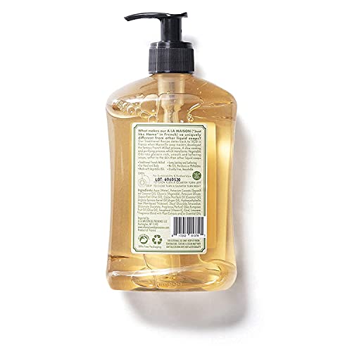 Течен сапун за ръце A LA MAISON de Provence Lemon Liquid - Естествен Овлажняващ сапун е Тройно Френски мелене (1 опаковка, бутилка