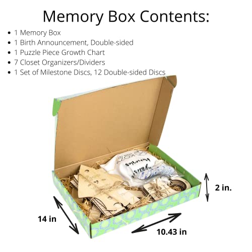 Кутия за спомен от вехе за новородени бебета - Момче или Момиче - Комплект от 4 дисциплини, 12 двустранни дискове, 1 диск, с обявяването
