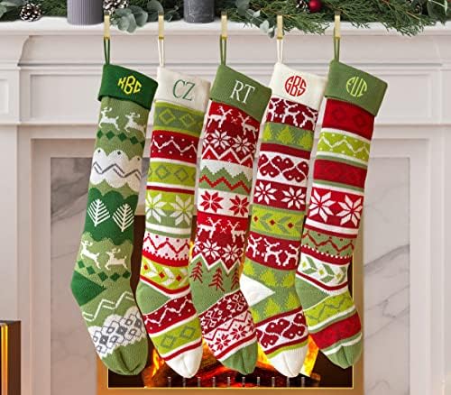 TEEAMORE Обичай Коледен отглеждане Персонализирани Коледни чорапи с името Обичай Разпореждането за Отглеждане на Окачените чорапи Комплект