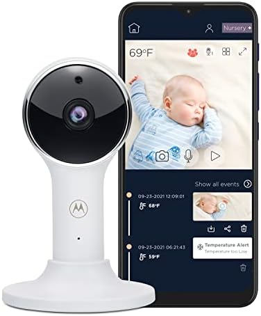 Motorola Baby Monitor Camera VM65 - Wi-Fi камера с резолюция HD 1080p - се Свързва с приложението на смартфон, обхват 1000 фута, двупосочен