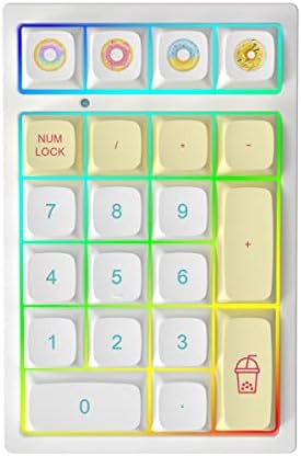 Ръчна Цифрова клавиатура YUNZII YZ21 с възможност за гореща замяна, RGB 21 Клавиш, Жичен Детска Мини-клавиатура-Numpad (Gateron Brown Switch,