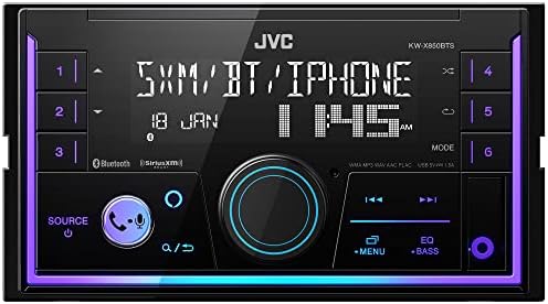 Авто стереоприемник JVC KW-X850BTS Bluetooth, Цифров медиен плейър с USB порт, AM/FM радио, MP3 плеър, Алекса, Android, iPhone, Двоен DIN,