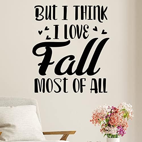 Yinrune, Но аз Мисля, че Повече от всичко обичам Есента, Винилови Стикери За Стена, Думи, Букви, Подвижни Стикери за Стена, Селска Къща,