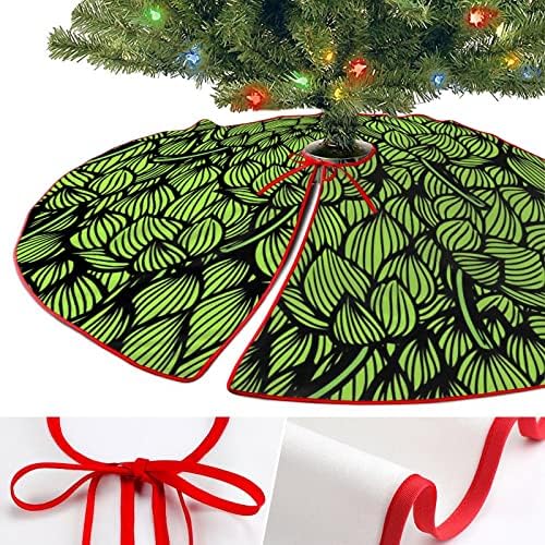 Зелен Хмел Коледно Дърво Пола Мек Плюш Червен Вътрешен за Коледно Парти Празнична Украса На Закрито и На Открито