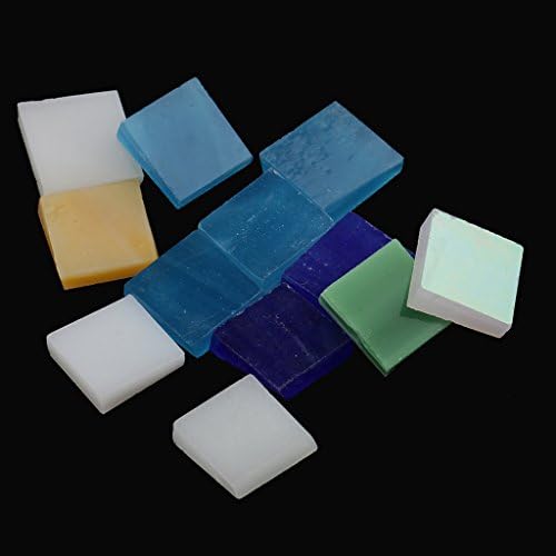 Многоцветни Квадратни Стъклени Мозаечни плочки Emer's 250 парчета за направата на мозайки - Greycoding/179 (Цвят: Многоцветен)