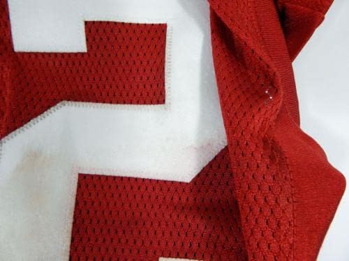 2011 San Francisco 49ers Chilo Rachal 62 Освободен Игра с Червената Фланелка 48 DP30851 - Използваните тениски За игри NFL Без