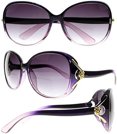 5 Цветни Цветя Са Бифокални Очила За четене С Тъмни Лещи UV400 Слънчеви очила + 1.0 ~ + 4.0