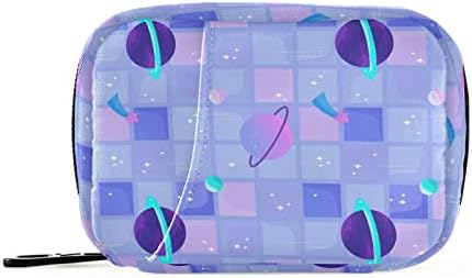 susiyo Pastel Galaxy Калъф за Хапчета Лаптоп с Цип 7-Дневен Пътен Органайзер за Лекарства Седмично Кутия за Хапчета за Ежедневна употреба