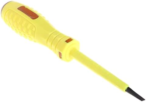 Детектор за напрежение WDBBY 100-500 В Накрайник Отвертка Електрически Тестер Тест дръжка Led лампа (Цвят: жълт, размери: 157 * 4 мм)