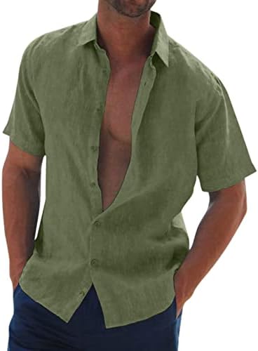 GDJGTA мъжки годишна ежедневна риза голям размер с флорални принтом, мъжка риза с отложным яка и къс ръкав, мъжки ризи