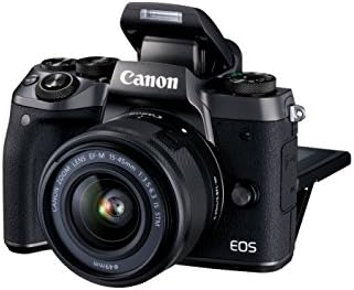Canon Cameras Digital slr камера US 24.2 с 3.2-инчов LCD дисплей, черен (комплект EOS M5 EF-M 15-45 STM)
